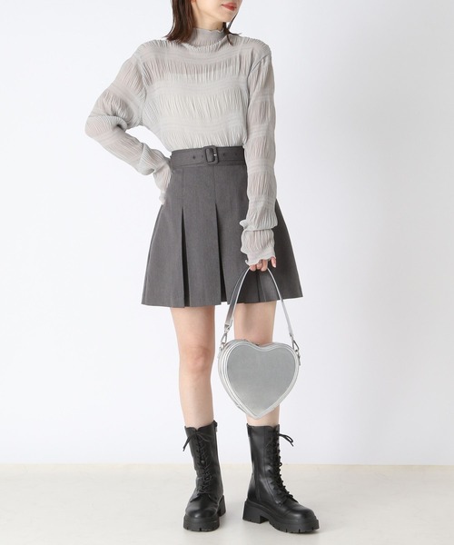 Heather(ヘザー)の「ダンダンシアーカットソー 182349(Tシャツ/カットソー・レディース・アイボリー/グレイッシュブルー/ブラック/ピンク・FREE)」の19枚目の写真