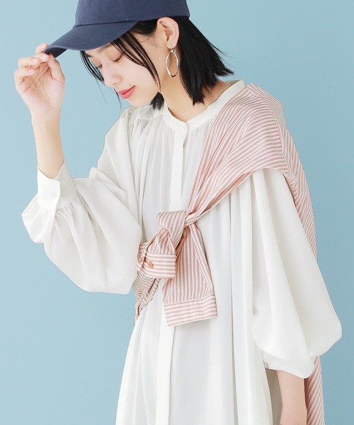 osharewalker（オシャレウォーカー）の「【廃盤】『ストライプ柄カラーシャツ』（シャツ/ブラウス・レディース・ラベンダー/コーラル/ネイビー/グリーン・FREE）」の15枚目の写真