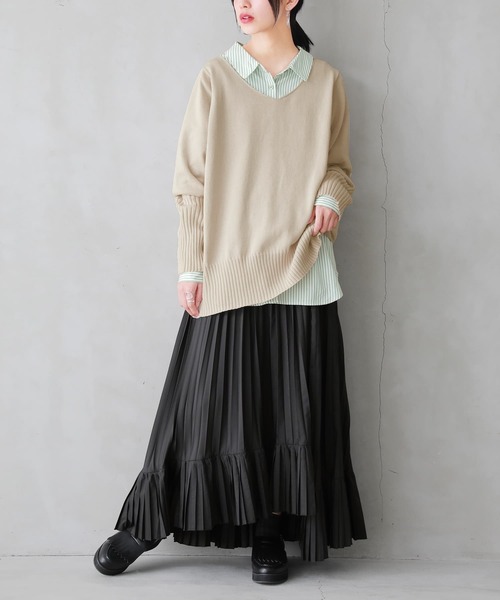 osharewalker（オシャレウォーカー）の「【廃盤】『ストライプ柄カラーシャツ』（シャツ/ブラウス・レディース・ラベンダー/コーラル/ネイビー/グリーン・FREE）」の20枚目の写真