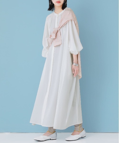 osharewalker（オシャレウォーカー）の「【廃盤】『ストライプ柄カラーシャツ』（シャツ/ブラウス・レディース・ラベンダー/コーラル/ネイビー/グリーン・FREE）」の7枚目の写真