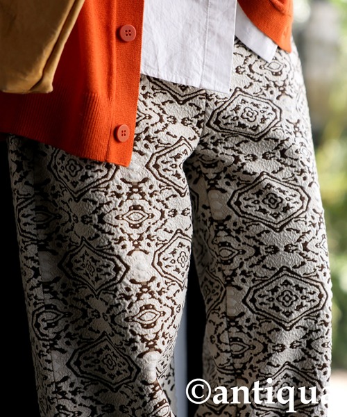 ジャガード織パンツ（その他パンツ）｜antiqua（アンティカ）の