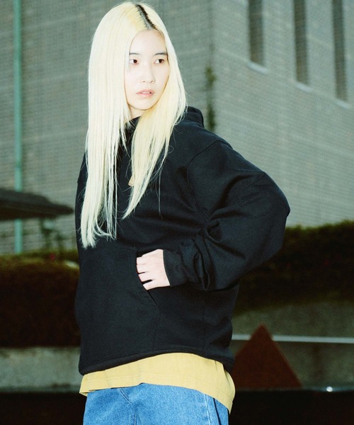 WEGO（ウィゴー）の「WEGO/【セットアップ対応】スーパーヘビーウェイト プルオーバーパーカー（パーカー・メンズ・ブラック/杢グレー・LARGE/MEDIUM）」の14枚目の写真