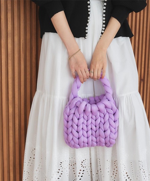 titivate(ティティベイト)の「マンドゥバッグ(ハンドバッグ・レディース・ラベンダー/ブラック/ライトブルー/アイボリー/ライトグリーン・FREE)」の5枚目の写真