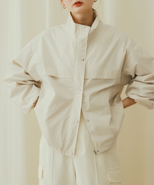 SENSE OF PLACE by URBAN RESEARCH（センスオブプレイスバイアーバンリサーチ）の「スタンドショートブルゾン（ブルゾン・レディース・ブラック/イエロー/ライトベージュ・ONE）」の6枚目の写真