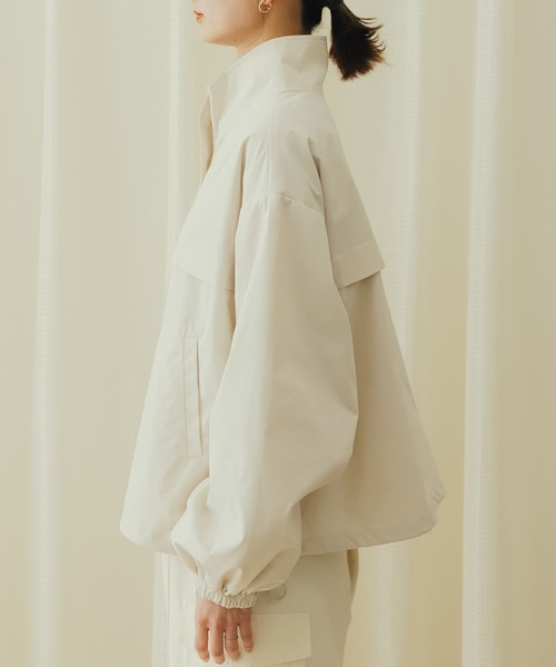 SENSE OF PLACE by URBAN RESEARCH（センスオブプレイスバイアーバンリサーチ）の「スタンドショートブルゾン（ブルゾン・レディース・ブラック/イエロー/ライトベージュ・ONE）」の18枚目の写真