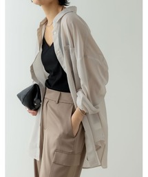 [辻元舞さん着用][2023S/S COLLECTION]シアーオーバーサイズシャツ