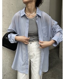 [辻元舞さん着用][2023S/S COLLECTION]シアーオーバーサイズシャツ