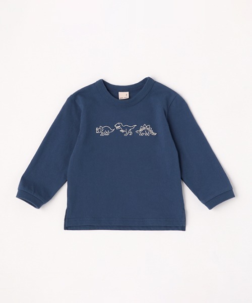 petit main（プティマイン）の「【プティプラ】BOYS長袖Tシャツ（Tシャツ/カットソー・キッズ・レッド/ライトグリーン/エメラルド/クリーム/オフホワイト/ネイビー/ブルー/カーキ・100cm/120cm/80ｃｍ/130cm/90cm/110cm）」の7枚目の写真