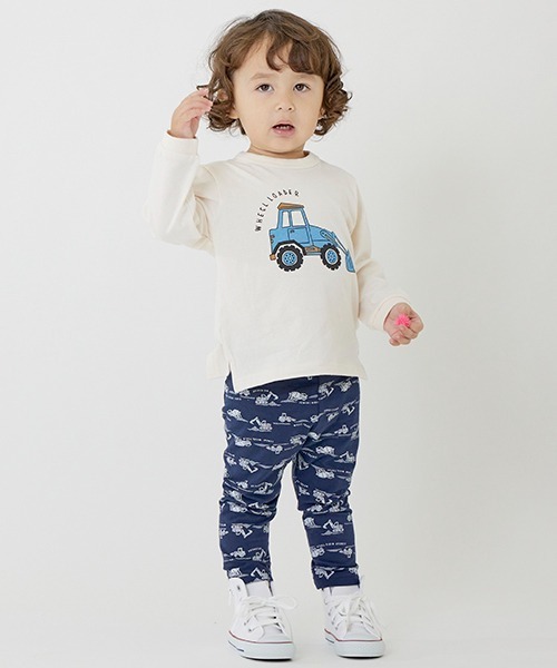 petit main（プティマイン）の「【プティプラ】BOYS長袖Tシャツ（Tシャツ/カットソー・キッズ・レッド/ライトグリーン/エメラルド/クリーム/オフホワイト/ネイビー/ブルー/カーキ・100cm/120cm/80ｃｍ/130cm/90cm/110cm）」の9枚目の写真