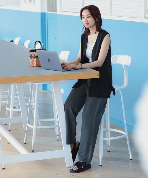 B:MING by BEAMS(ビーミングバイビームス)の「B:MING by BEAMS / スムースカットジレ(ベスト・レディース・アイボリー系/オリーブ/ブラック・FREE)」の8枚目の写真