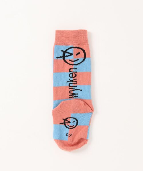 Wynken(ウィンケン)の「Wynken / チェック柄ソックス(ソックス/靴下・キッズ・サーモンピンク・2Y/4Y/6Y/8Y)」の2枚目の写真