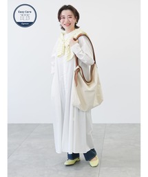 Lugnoncure | 【しわになりにくい】TCブロードAラインシャツワンピース(ワンピース)