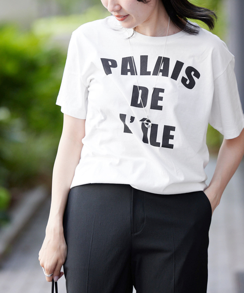 IENA(イエナ)の「PALAIS DE LILE Tシャツ(Tシャツ/カットソー・レディース・サックスブルー/ホワイト/ネイビー・FREE)」の1枚目の写真