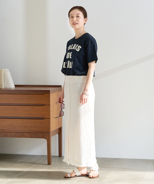 IENA(イエナ)の「PALAIS DE LILE Tシャツ(Tシャツ/カットソー・レディース・サックスブルー/ホワイト/ネイビー・FREE)」の4枚目の写真