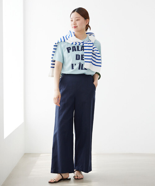 IENA(イエナ)の「PALAIS DE LILE Tシャツ(Tシャツ/カットソー・レディース・サックスブルー/ホワイト/ネイビー・FREE)」の5枚目の写真