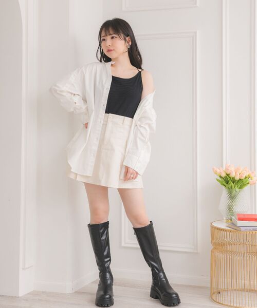 ems excite(エムズエキサイト)の「カップ付キャミ(キャミソール・レディース・ライトグレー/イエロー系その他3/ブルー系その他3/ブラック/ナチュラル・MEDIUM/LARGE)」の10枚目の写真