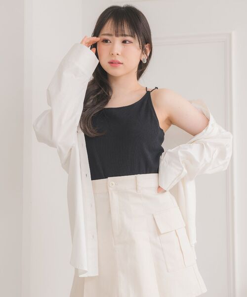 ems excite(エムズエキサイト)の「カップ付キャミ(キャミソール・レディース・ライトグレー/イエロー系その他3/ブルー系その他3/ブラック/ナチュラル・MEDIUM/LARGE)」の12枚目の写真