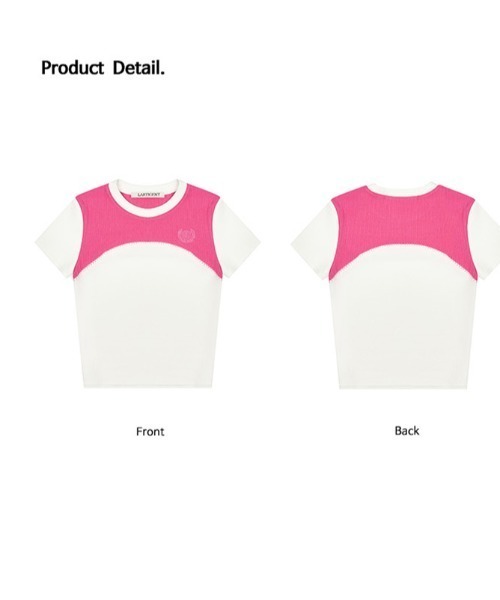LARTIGENT(ラーティゼン)の「A'GEM/9 × .kom『LARTIGENT/ラーティゼン』L2 STICH COLOR BLOCK TOP/ステッチブロック トップス(Tシャツ/カットソー・レディース・アイボリー/チャコールグレー・FREE)」の17枚目の写真