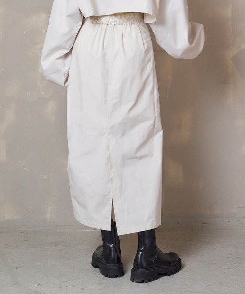 Lull（ルル）の「【Lull / ルル】シャーリングスカート（スカート・レディース・イエロー/ブラック/アイボリー/カーキ・ONESIZE）」の8枚目の写真