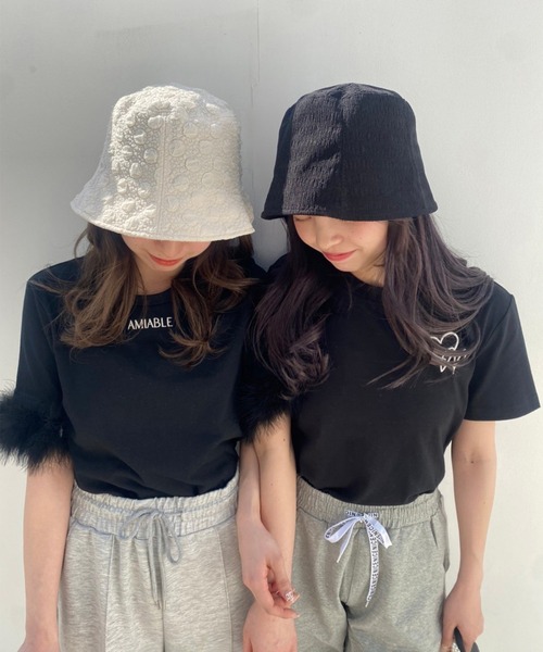 one after another NICE CLAUP（ワンアフターアナザーナイスクラップ）の「マラボーTシャツ（Tシャツ/カットソー・レディース・ピンク/ブラック/オフホワイト・FREE）」の14枚目の写真