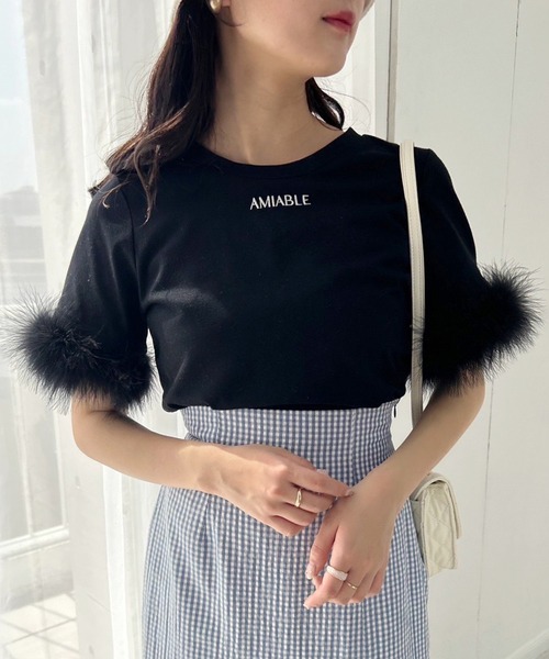 one after another NICE CLAUP（ワンアフターアナザーナイスクラップ）の「マラボーTシャツ（Tシャツ/カットソー・レディース・ピンク/ブラック/オフホワイト・FREE）」の22枚目の写真