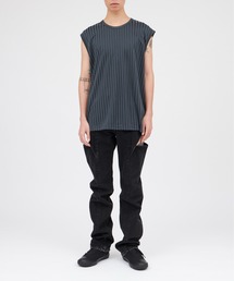 『ジョンローレンスサリバン』(Free) ストライプノースリーブTシャツ 73661463b_b_06_215.jpg