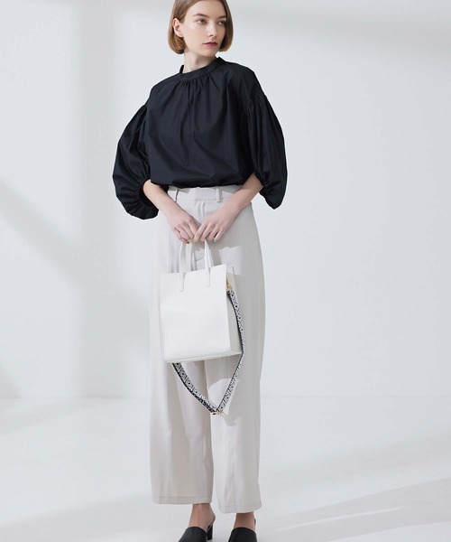 CEDNIE(セドニー)の「ボリュームスリーブコットンブラウス(シャツ/ブラウス・レディース・ブラック/ホワイト・M)」の18枚目の写真