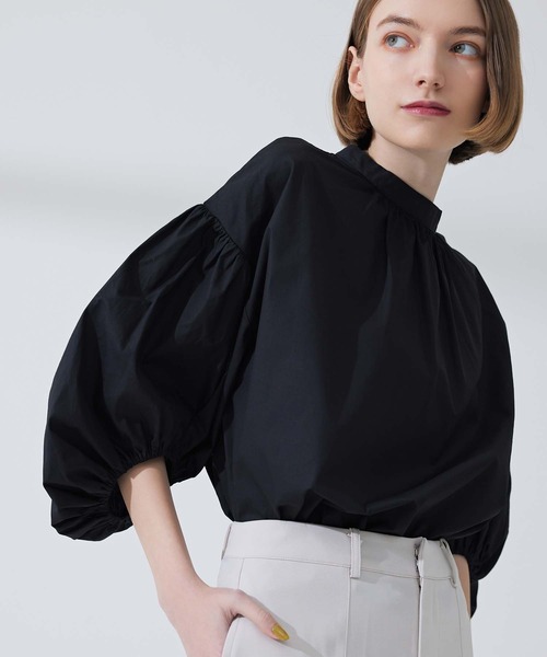 CEDNIE(セドニー)の「ボリュームスリーブコットンブラウス(シャツ/ブラウス・レディース・ブラック/ホワイト・M)」の14枚目の写真