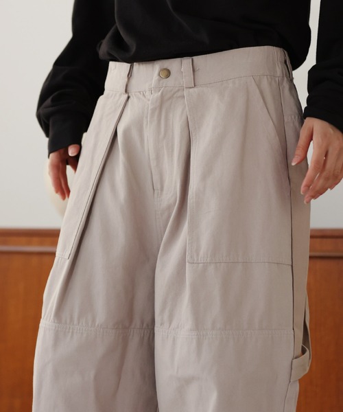 Air Tokyo（エアートウキョー）の「オーバーサイズ ダブルニー ペインターパンツ（その他パンツ・メンズ・グレイッシュベージュ/ブラック・MEDIUM/LARGE）」の12枚目の写真