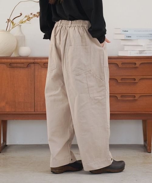 Air Tokyo（エアートウキョー）の「オーバーサイズ ダブルニー ペインターパンツ（その他パンツ・メンズ・グレイッシュベージュ/ブラック・MEDIUM/LARGE）」の8枚目の写真