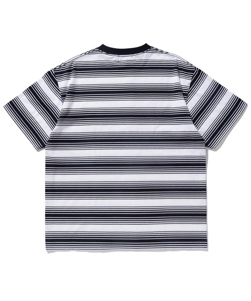 XLARGE（エクストララージ）の「EMBROIDERED STRIPED S/S TEE（Tシャツ/カットソー・メンズ・ホワイト/ライトブルー/ブラウン・S/M/L/XL）」の4枚目の写真