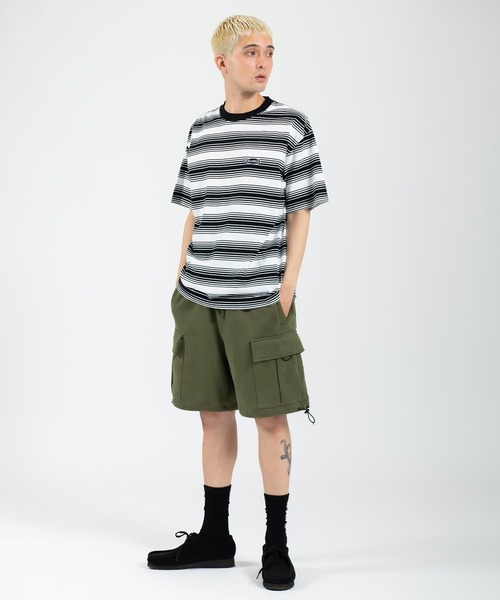 XLARGE（エクストララージ）の「EMBROIDERED STRIPED S/S TEE（Tシャツ/カットソー・メンズ・ホワイト/ライトブルー/ブラウン・S/M/L/XL）」の11枚目の写真