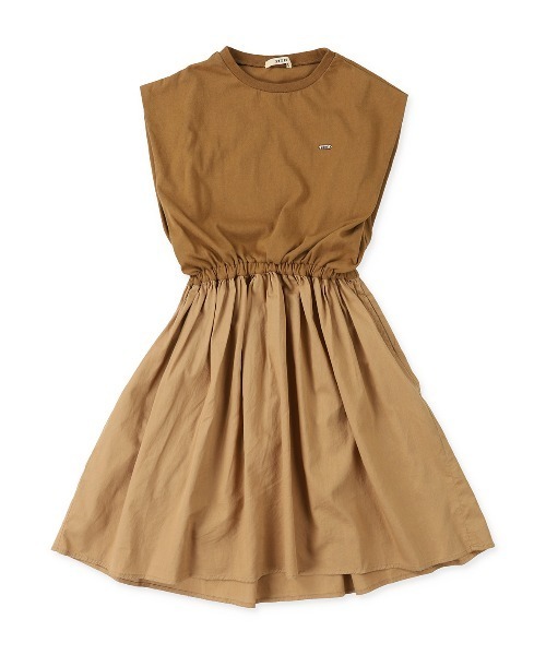 FITH（フィス）の「天竺&ガーゼ 膝下ワンピース（ワンピース・キッズ・チャコールグレー/ブルー/ベージュ・130/140）」の3枚目の写真