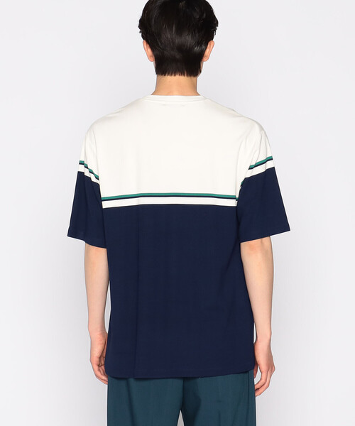 COMME CA ISM（コムサイズム）の「パネルボーダーデザイン クルーネックＴシャツ（Tシャツ/カットソー・メンズ・ホワイト/ネイビー・MEDIUM/LARGE）」の13枚目の写真
