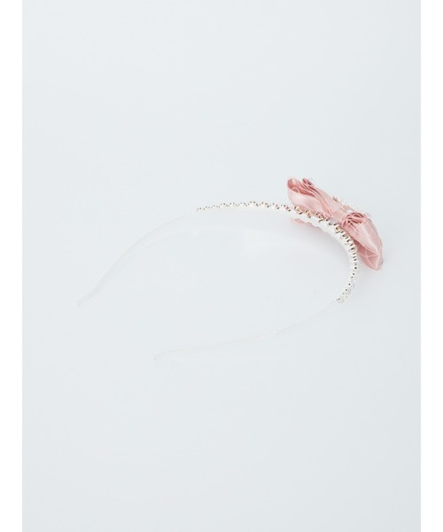 Ank Rouge（アンクルージュ）の「ハートリボンキラキラカチューシャ（カチューシャ・レディース・ピンク/ブラック/ホワイト・FREE）」の6枚目の写真