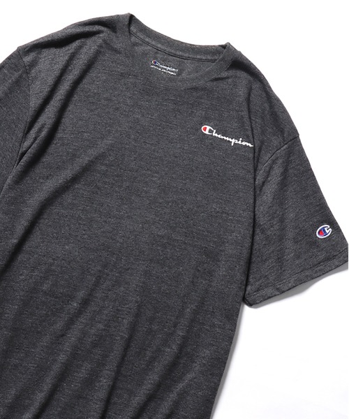 Champion(チャンピオン)の「Champion/チャンピオン POWERBLEND TEE Tシャツ カットソー メンズ 夏物 夏服(Tシャツ/カットソー・メンズ・ヘザーグレー/グリーン/ホワイト・M/L/XL)」の2枚目の写真