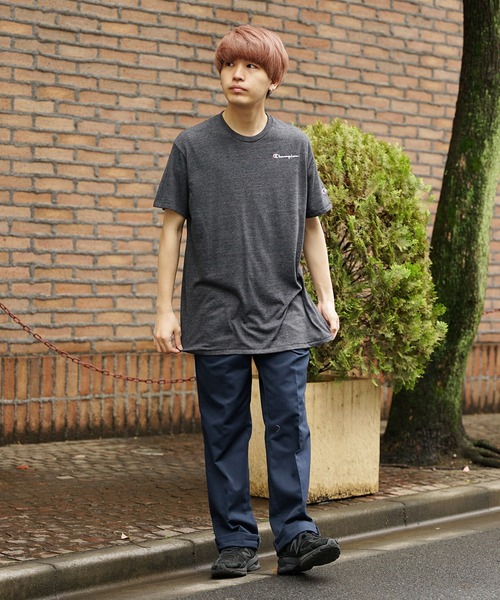 Champion(チャンピオン)の「Champion/チャンピオン POWERBLEND TEE Tシャツ カットソー メンズ 夏物 夏服(Tシャツ/カットソー・メンズ・ヘザーグレー/グリーン/ホワイト・M/L/XL)」の5枚目の写真