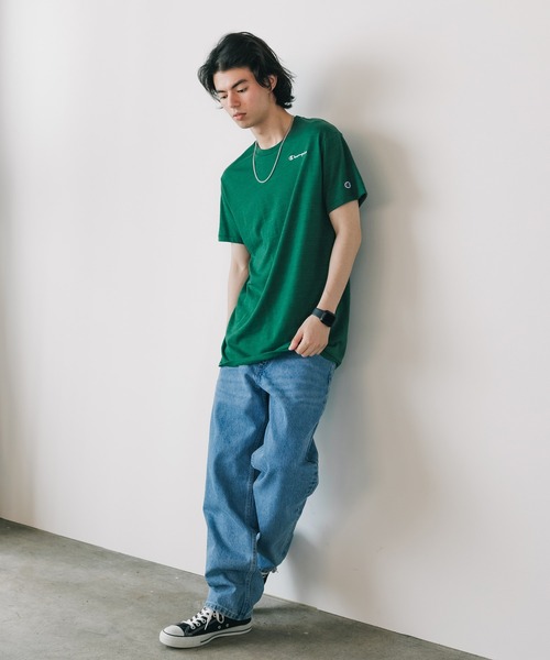 Champion(チャンピオン)の「Champion/チャンピオン POWERBLEND TEE Tシャツ カットソー メンズ 夏物 夏服(Tシャツ/カットソー・メンズ・ヘザーグレー/グリーン/ホワイト・M/L/XL)」の17枚目の写真