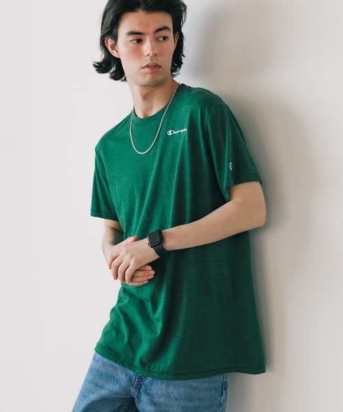 Champion(チャンピオン)の「Champion/チャンピオン POWERBLEND TEE Tシャツ カットソー メンズ 夏物 夏服(Tシャツ/カットソー・メンズ・ヘザーグレー/グリーン/ホワイト・M/L/XL)」の16枚目の写真