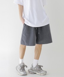 minsobi | ワイドコットンハーフパンツ  ピグメントショート丈パンツ(チノパンツ)