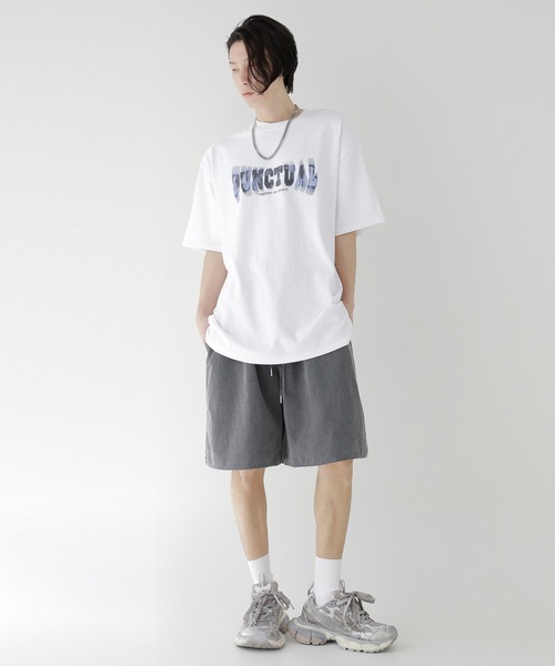 minsobi（ミンソビ）の「ワイドコットンハーフパンツ  ピグメントショート丈パンツ（チノパンツ・メンズ・チャコールグレー/ブラック・FREE）」の5枚目の写真