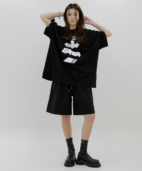 minsobi（ミンソビ）の「ワイドコットンハーフパンツ  ピグメントショート丈パンツ（チノパンツ・メンズ・チャコールグレー/ブラック・FREE）」の18枚目の写真