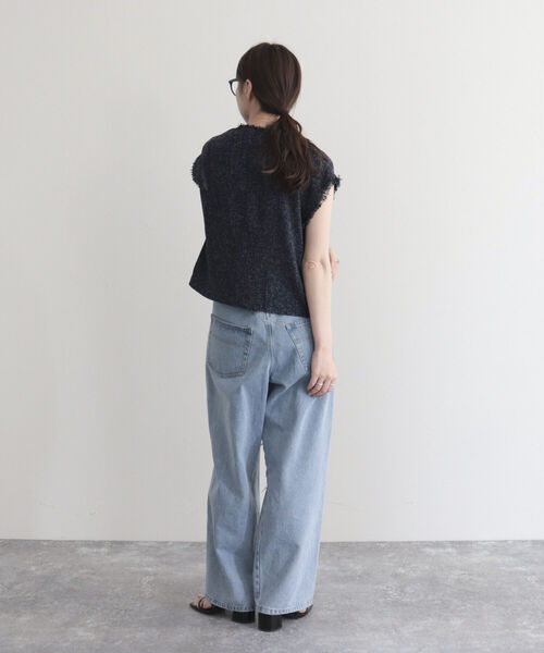 fredy emue(フレディエミュ)の「【fredy emue】サマーツイードベストブラウス(シャツ/ブラウス・レディース・ネイビー/チャコールグレー/ライトグレー・38)」の6枚目の写真