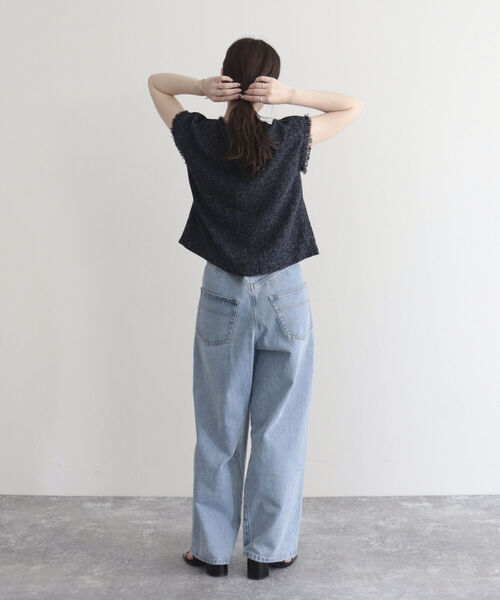 fredy emue(フレディエミュ)の「【fredy emue】サマーツイードベストブラウス(シャツ/ブラウス・レディース・ネイビー/チャコールグレー/ライトグレー・38)」の7枚目の写真