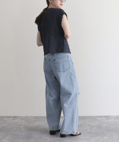 fredy emue(フレディエミュ)の「【fredy emue】サマーツイードベストブラウス(シャツ/ブラウス・レディース・ネイビー/チャコールグレー/ライトグレー・38)」の10枚目の写真