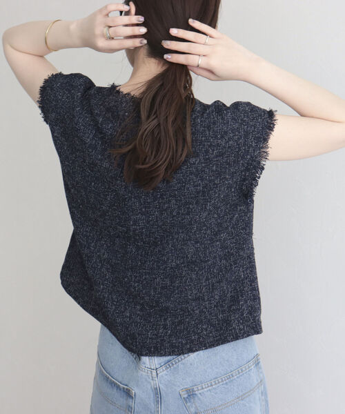 fredy emue(フレディエミュ)の「【fredy emue】サマーツイードベストブラウス(シャツ/ブラウス・レディース・ネイビー/チャコールグレー/ライトグレー・38)」の17枚目の写真
