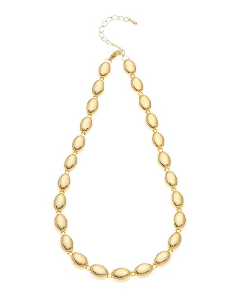 EVRIS(エヴリス)の「HALFBALL CHAINネックレス(ネックレス・レディース・シルバー/ゴールド・FREE)」の1枚目の写真