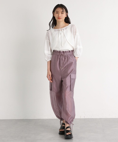 mysty woman(ミスティウーマン)の「シアードロストカーゴパンツ 909830(カーゴパンツ・レディース・ブラック/グレイッシュベージュ/ピンク系その他・FREE)」の8枚目の写真