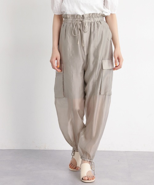 mysty woman(ミスティウーマン)の「シアードロストカーゴパンツ 909830(カーゴパンツ・レディース・ブラック/グレイッシュベージュ/ピンク系その他・FREE)」の9枚目の写真