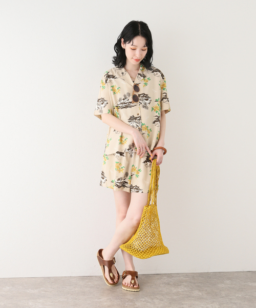 BRIXTON(ブリクストン)の「【BRIXTON / ブリクストン】BUNKER PARADISES S/S WVN(シャツ/ブラウス・レディース・ベージュ・SMALL)」の2枚目の写真